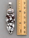 Wild Horse Jasper Silver Overlay Pendant