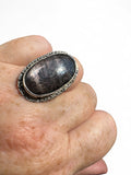 Hypersthene Solid 925 Sterling Silver Ring 6