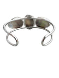 Mother of Pearl Solid 925 Sterling Silver Cuff Bracelet