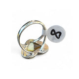 HEART Kingman Honey Dahlia Solid 925 Sterling Silver Ring 8