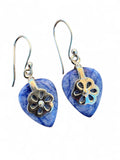 Dumortierite Blue Quartz Solid 925 Sterling Silver Earrings