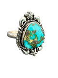 Sonoran Gold Turquoise Solid 925 Sterling Silver Ring 8