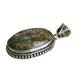 Unakite Solid 925 Sterling Silver Pendant