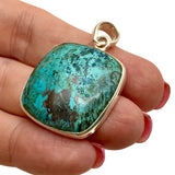 Shattuckite Solid 925 Sterling Silver Pendant