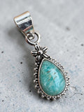 Amazonite Solid 925 Sterling Silver Pendant