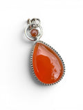Carnelian Solid 925 Sterling Silver Pendant