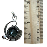 Blue Topaz Solid 925 Sterling Silver Pendant
