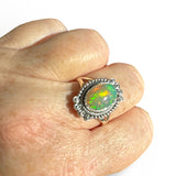 Ethiopian Opal Solid 925 Sterling Silver Ring 10