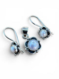 Pearl Solid 925 Sterling Silver Pendant Earrings set