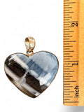 Owyhee Opal Heart Solid 925 Sterling Silver Pendant