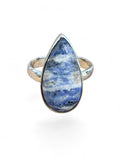 Sodalite Solid 925 Sterling Silver Ring 8