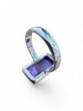 Purple Dendritic Opal Solid 925 Sterling Silver Ring 6