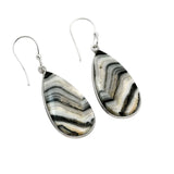 Prairie Agate Solid 925 Sterling Silver Earrings
