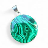 Malachite Solid 925 Sterling Silver Pendant