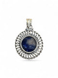 Sodalite Solid 925 Sterling Silver Pendant