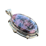 Rhodonite Solid 925 Sterling Silver Pendant