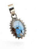 Golden Hills Turquoise Solid 925 Sterling Silver Pendant