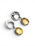 Citrine Solid 925 Sterling Silver Earrings
