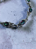Rainbow Fire Topaz Solid 925 Sterling Silver Bracelet