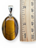 Tiger Eye Solid 925 Sterling Silver Pendant