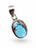 Golden Hills Turquoise Solid 925 Sterling Silver Pendant