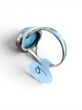 Caribbean Larimar Solid 925 Sterling Silver Ring 6