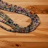 Mixed Gem 3-4 mm Beaded Necklace