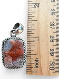 Crazy Lace Agate Solid 925 Sterling Silver Pendant
