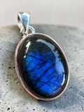 Labradorite Solid 925 Sterling Silver Pendant