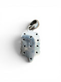 Iolite, Peridot & Garnet Solid 925 Sterling Silver Pendant