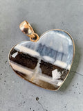 Owyhee Opal Heart Solid 925 Sterling Silver Pendant