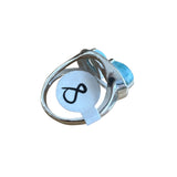 Caribbean Larimar Solid 925 Sterling Silver Ring 8