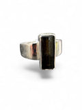 Black Tourmaline Solid 925 Sterling Silver Ring 6