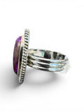Kingman Purple Mojave Turquoise Solid 925 Sterling Silver Ring 10