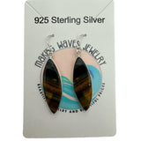 Tigers Eye Solid 925 Sterling Silver Earrings