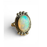 Ethiopian Opal Solid 925 Sterling Silver Ring 7