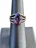 Amethyst Solid 925 Sterling Silver Ring 6.5
