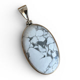 Howlite Solid 925 Sterling Silver Pendant