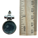 Star Galaxy & Peridot Solid 925 Sterling Silver Pendant