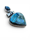 Blue Labradorite Solid 925 Sterling Silver Pendant