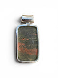 Unakite & Garnet Solid 925 Sterling Silver Pendant