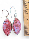 Pink Thulite Solid 925 Sterling Silver Earrings