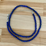 Blue Lapis 4 mm Beaded Necklace