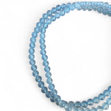 Blue  Chalcedony 4 mm Beaded Necklace