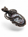 Crazy Lace Agate Copper Wrapped Pendant