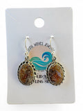 Crazy Lace Agate Solid 925 Sterling Silver Earrings