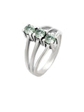 Green Amethyst Prasiolite Solid 925 Sterling Silver Ring 5