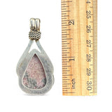 Rhodonite Solid 925 Sterling Silver Pendant