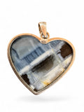 Owyhee Opal Heart Solid 925 Sterling Silver Pendant