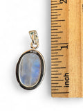 Rainbow Moonstone Solid 925 Sterling Silver Pendant